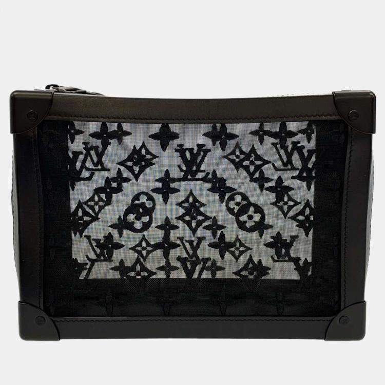 Pre Owned Louis Vuitton Black Monogram Mesh Soft Trunk Shoulder Bag