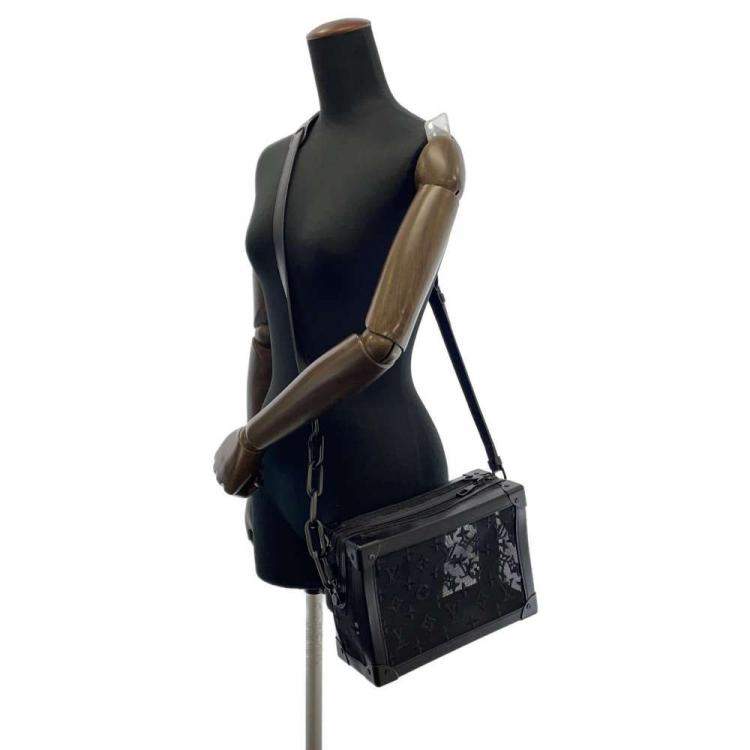 Pre Owned Louis Vuitton Black Monogram Mesh Soft Trunk Shoulder Bag