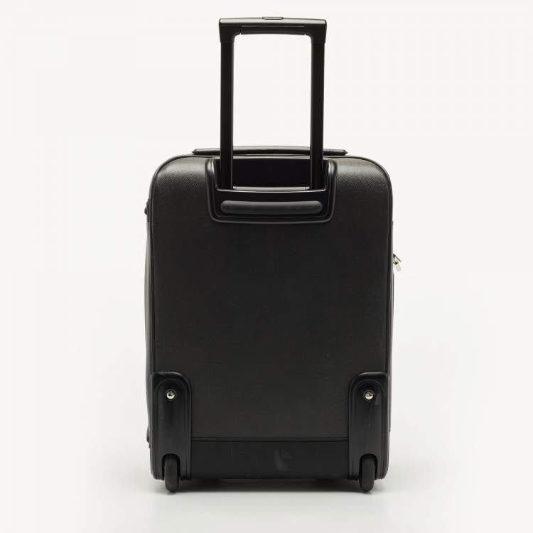 Pre Owned Louis Vuitton Black Taiga Leather Pegase Legere 55 Business Suitcase