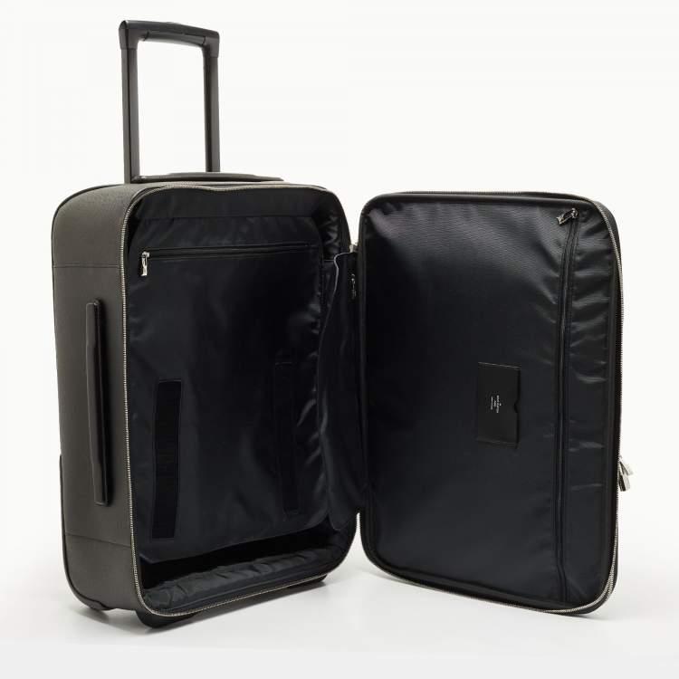 Pre Owned Louis Vuitton Black Taiga Leather Pegase Legere 55 Business Suitcase