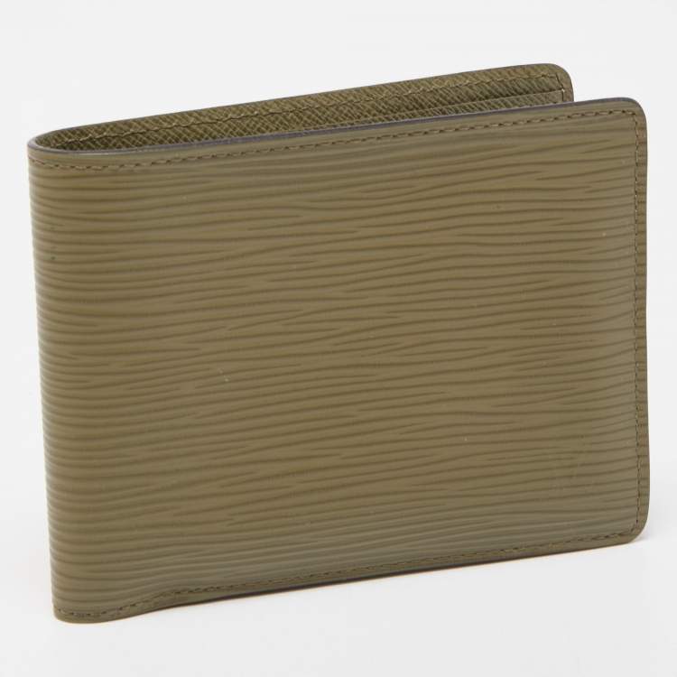 Pre Owned Louis Vuitton Green Epi Leather Multiple Wallet