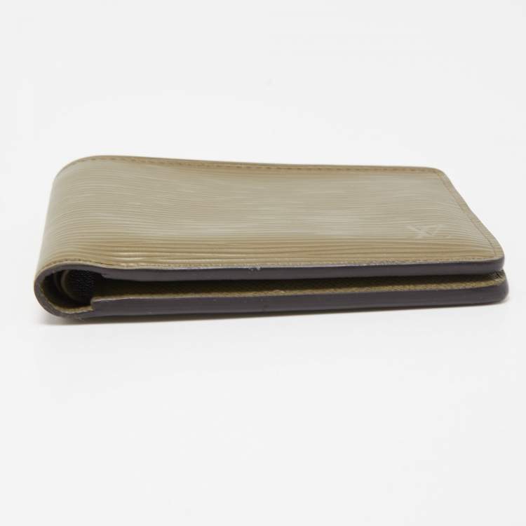 Pre Owned Louis Vuitton Green Epi Leather Multiple Wallet