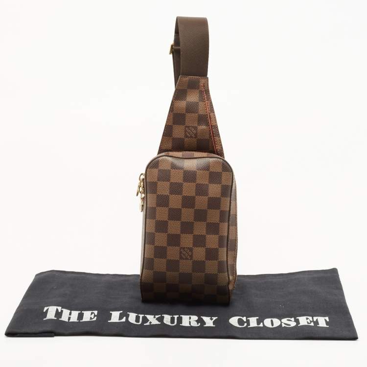 Pre Owned Louis Vuitton Damier Ebene Canvas Geronimos Belt Bag