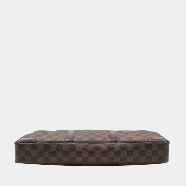 Pre Owned Louis Vuitton Brown Damier Ebene Canvas Porte-Document Voyage Briefcase