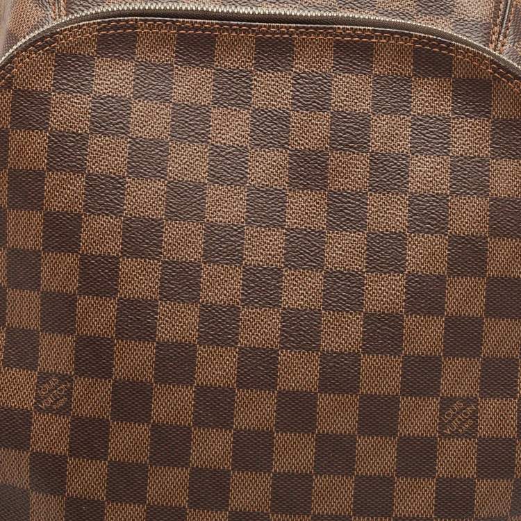 Pre Owned Louis Vuitton Black Damier Ebene Canvas and Leather Jake Backpack 