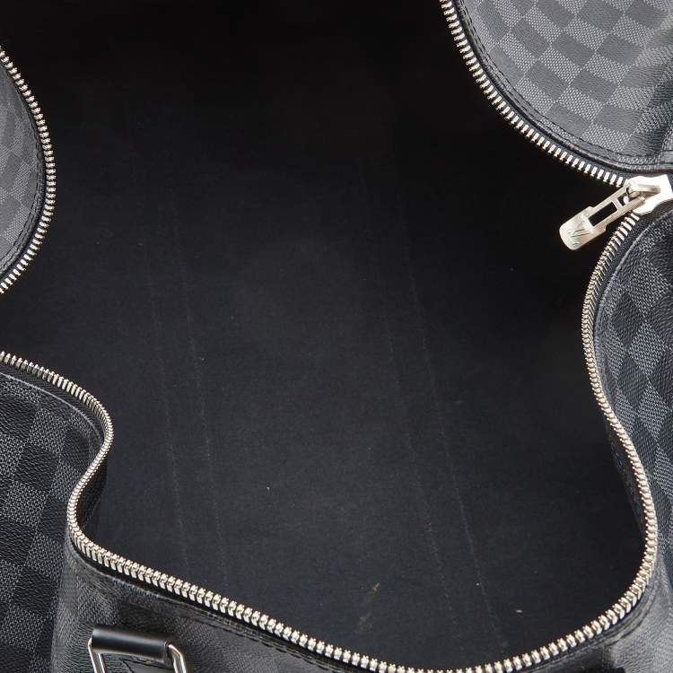 Pre Owned Louis Vuitton Damier Graphite Canvas Keepall Bandouliere 55 Bag