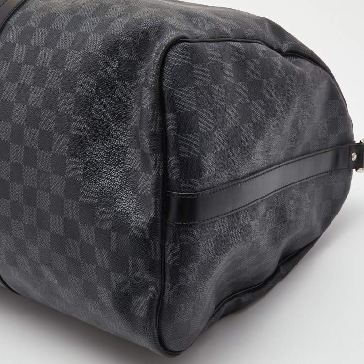 Pre Owned Louis Vuitton Damier Graphite Canvas Keepall Bandouliere 55 Bag