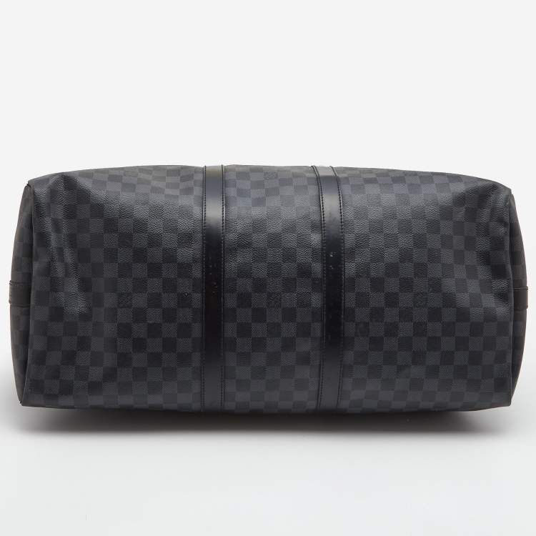Pre Owned Louis Vuitton Damier Graphite Canvas Keepall Bandouliere 55 Bag
