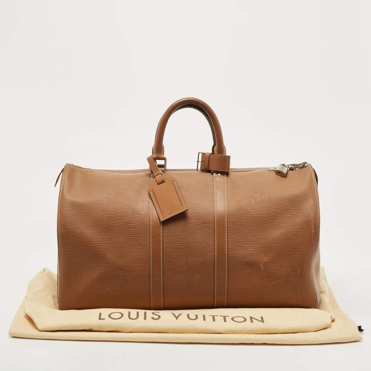 Pre Owned Louis Vuitton Cannelle Epi Leather Keepall 45 Bag