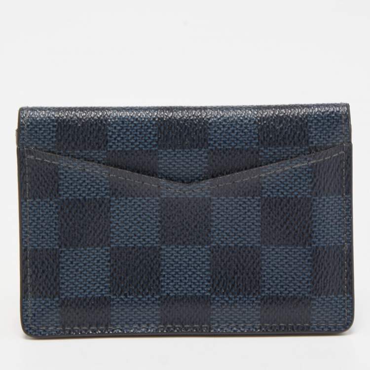 Pre Owned Louis Vuitton Damier Cobalt Canvas Pocket Organizer