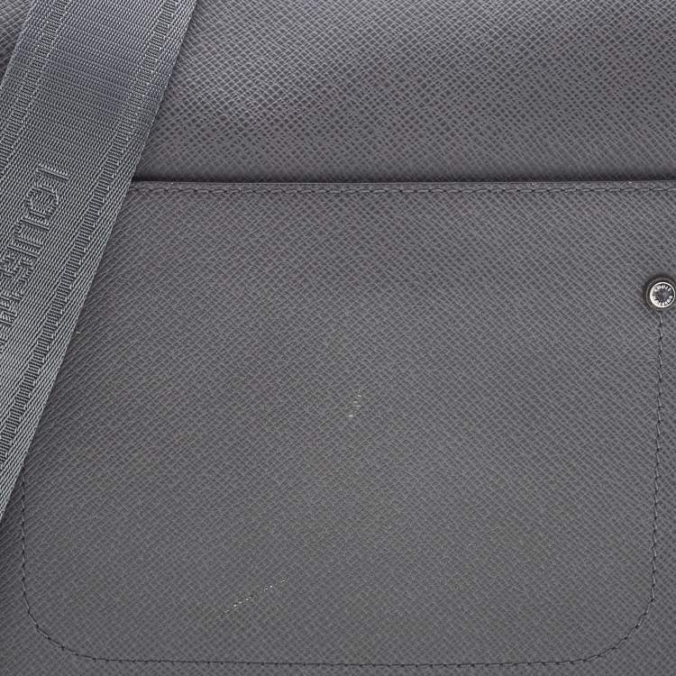 Pre Owned Louis Vuitton Grey Taiga Leather Grigori PM Messenger Bag