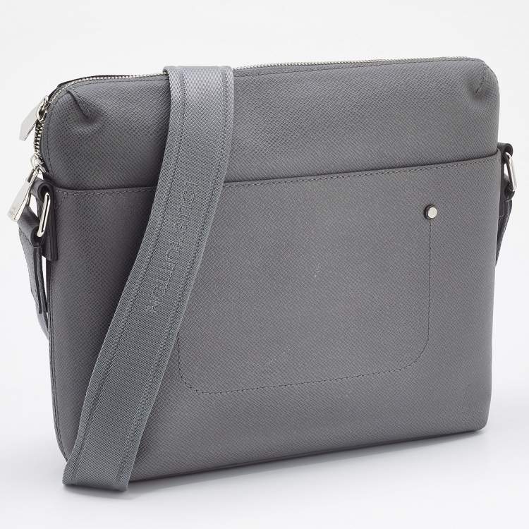 Pre Owned Louis Vuitton Grey Taiga Leather Grigori PM Messenger Bag
