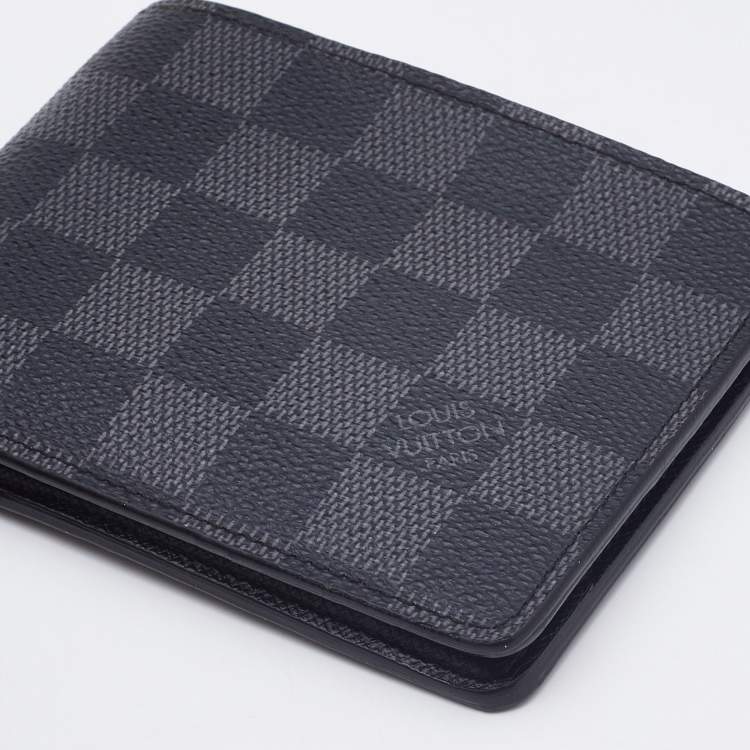 Pre Owned Louis Vuitton Damier Graphite Canvas Multiple Bifold Wallet