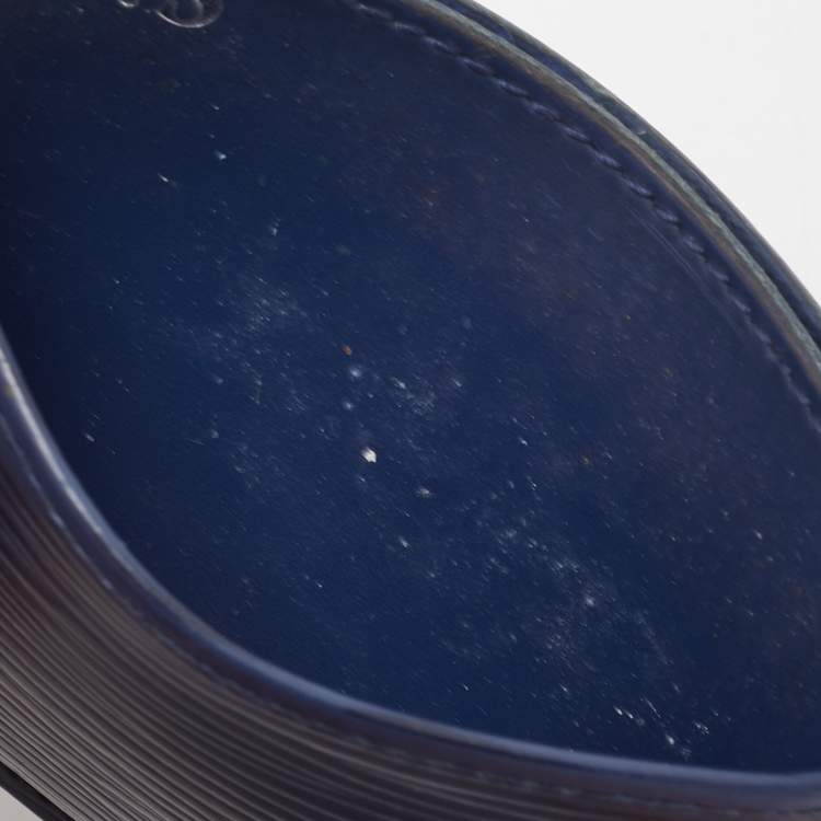 Pre Owned Louis Vuitton Indigo Epi Leather Card Holder
