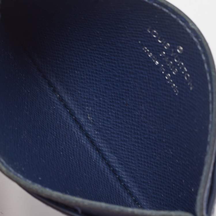 Pre Owned Louis Vuitton Indigo Epi Leather Card Holder