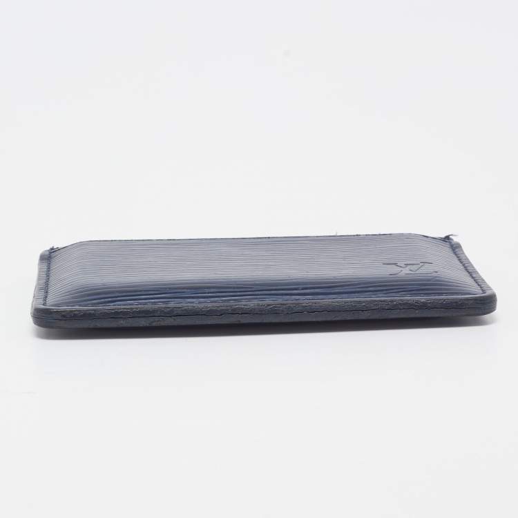 Pre Owned Louis Vuitton Indigo Epi Leather Card Holder