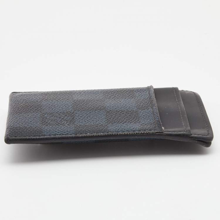 Pre Owned Louis Vuitton Damier Graphite Pince Card Holder