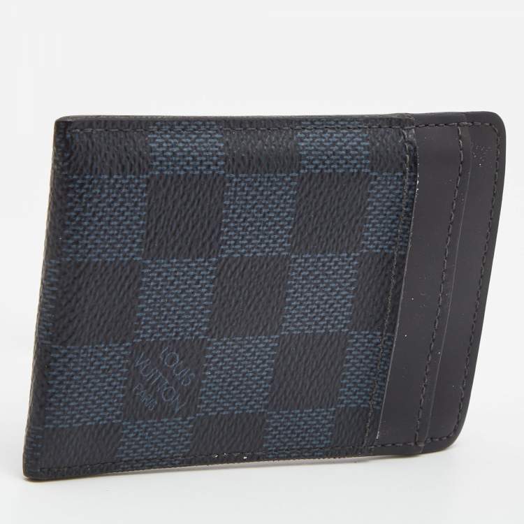 Pre Owned Louis Vuitton Damier Graphite Pince Card Holder