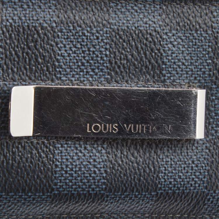 Pre Owned Louis Vuitton Damier Graphite Pince Card Holder