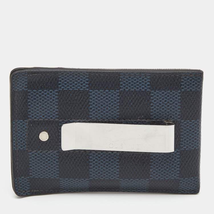 Pre Owned Louis Vuitton Damier Graphite Pince Card Holder