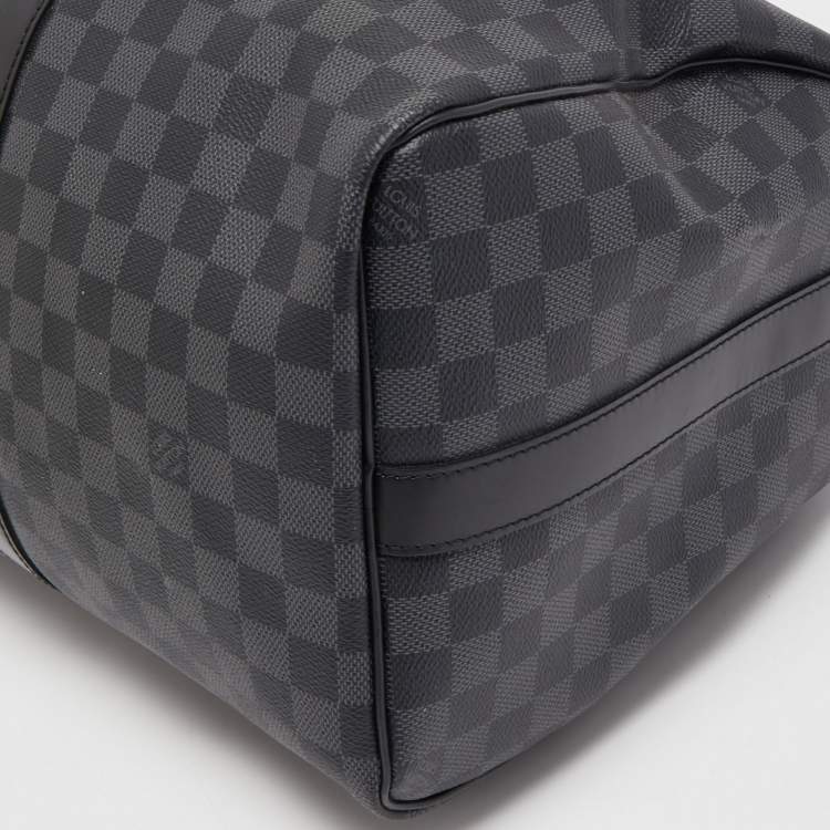 Pre Owned Louis Vuitton Damier Graphite Canvas Keepall Bandoulière 45