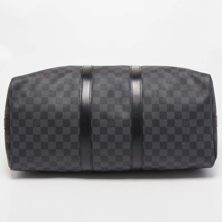Pre Owned Louis Vuitton Damier Graphite Canvas Keepall Bandoulière 45