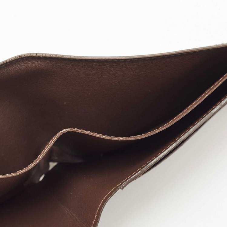Pre Owned Louis Vuitton Brown Infini Leather Multiple Bifold Wallet 