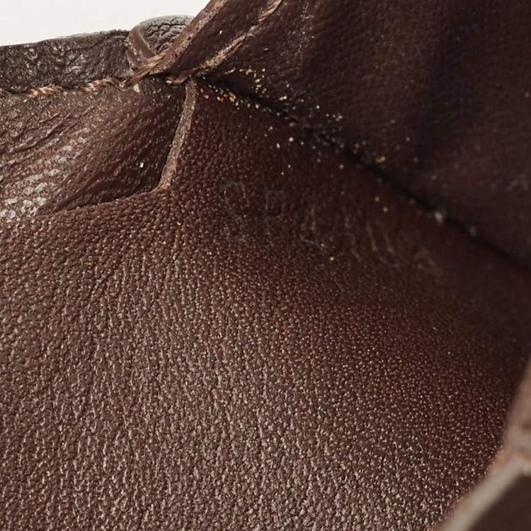 Pre Owned Louis Vuitton Brown Infini Leather Multiple Bifold Wallet 