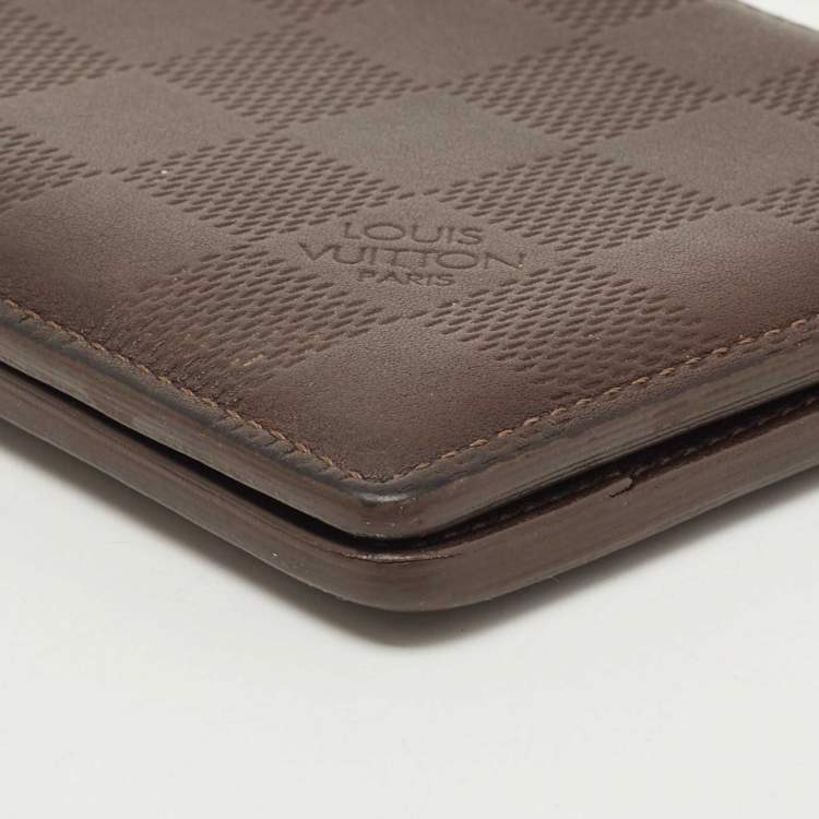 Pre Owned Louis Vuitton Brown Infini Leather Multiple Bifold Wallet 