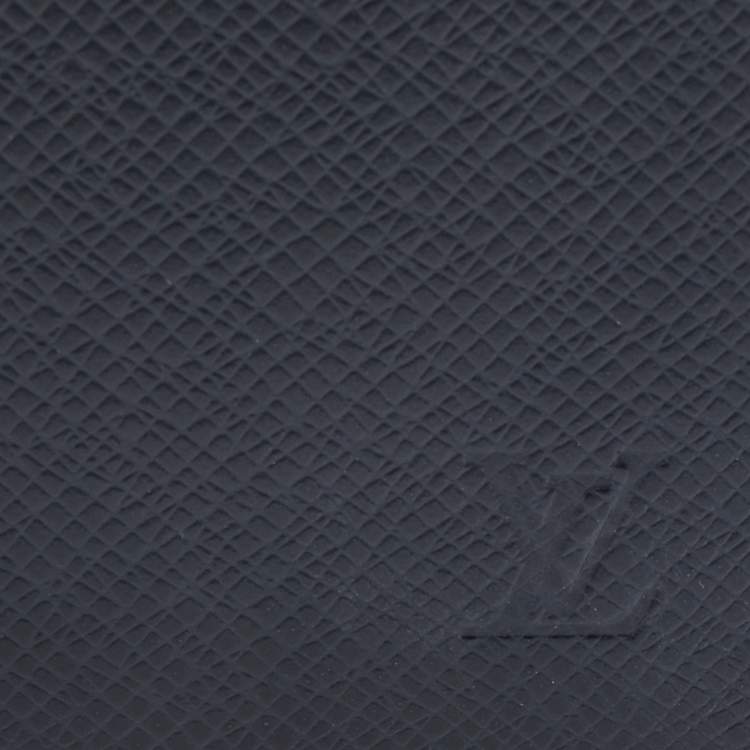 Pre Owned Louis Vuitton Navy Blue Leather Multiple Wallet