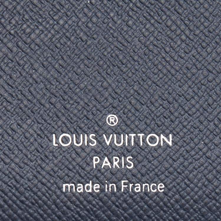 Pre Owned Louis Vuitton Navy Blue Leather Multiple Wallet