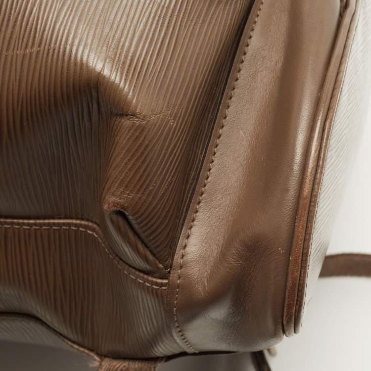 Pre Owned Louis Vuitton Khaki Epi Leather Christopher PM Backpack