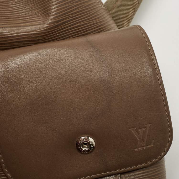 Pre Owned Louis Vuitton Khaki Epi Leather Christopher PM Backpack