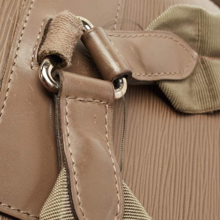 Pre Owned Louis Vuitton Khaki Epi Leather Christopher PM Backpack