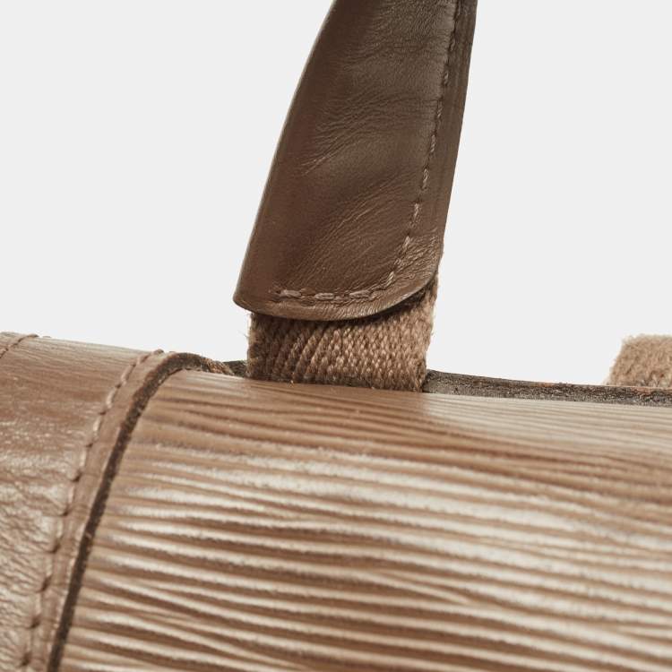Pre Owned Louis Vuitton Khaki Epi Leather Christopher PM Backpack