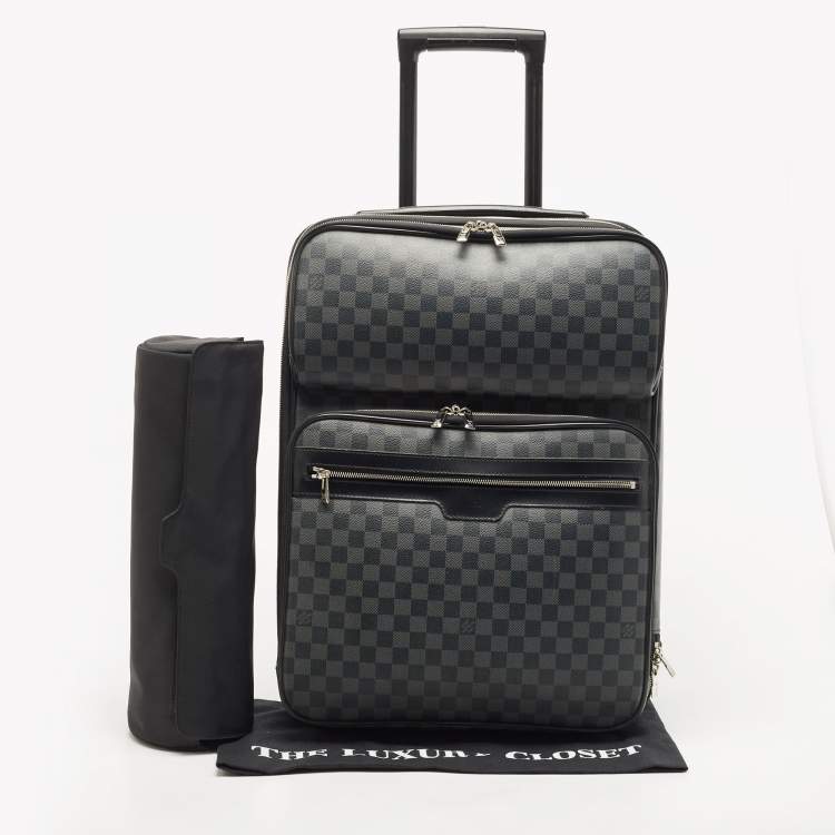 Pre Owned Louis Vuitton Damier Graphite Canvas Pegase Business 55 Luggage
