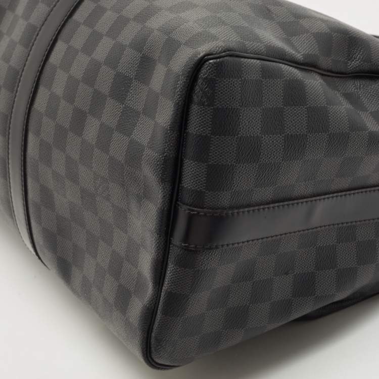 Pre Owned Louis Vuitton Damier Graphite Canvas Keepall Bandouliere 45 Bag