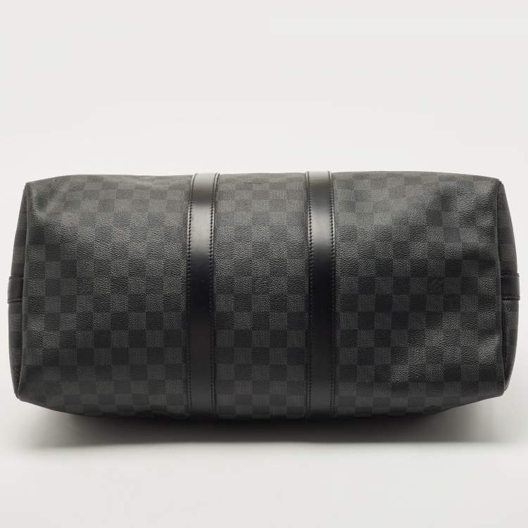 Pre Owned Louis Vuitton Damier Graphite Canvas Keepall Bandouliere 45 Bag