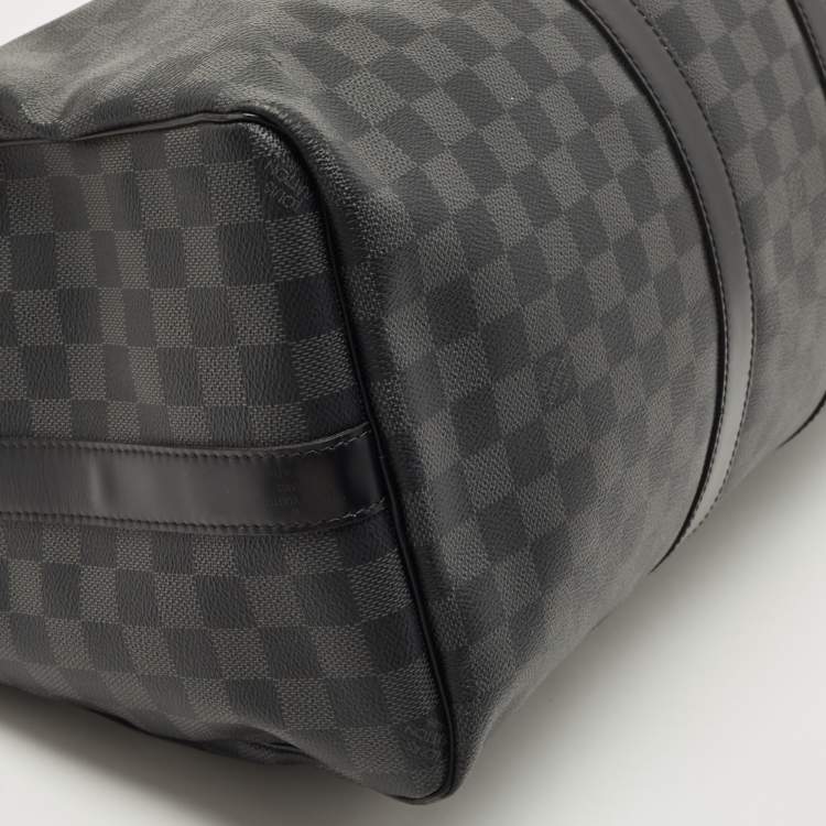 Pre Owned Louis Vuitton Damier Graphite Canvas Keepall Bandouliere 45 Bag