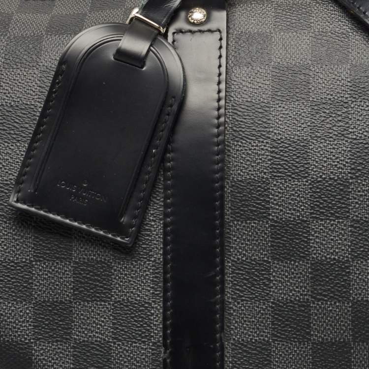 Pre Owned Louis Vuitton Damier Graphite Canvas Keepall Bandouliere 45 Bag