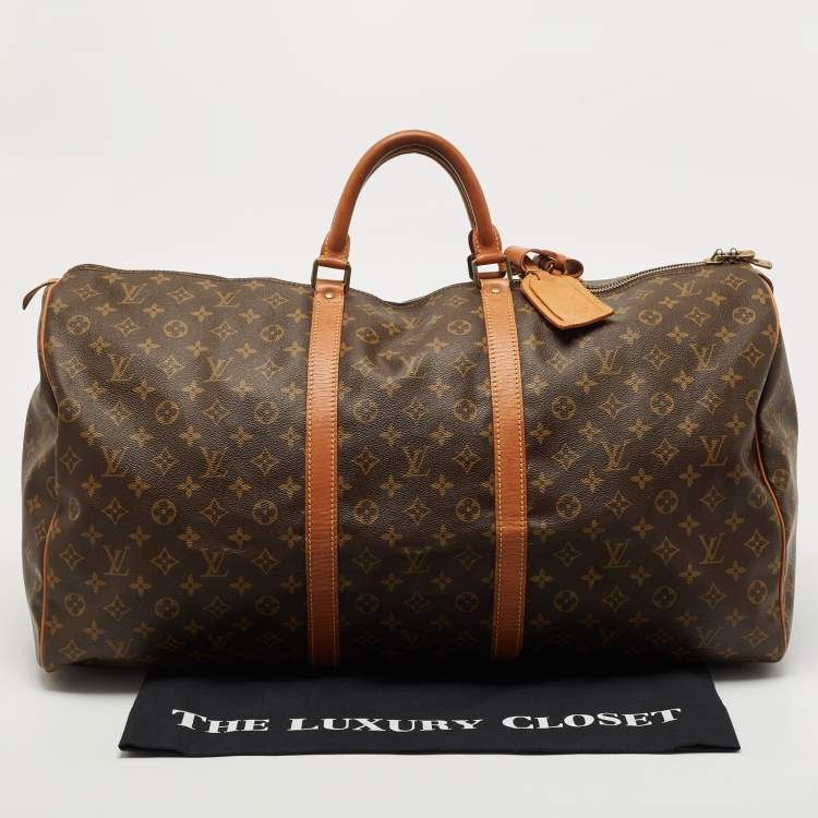 Pre Owned Louis Vuitton Monogram Canvas Keepall 55 Bag