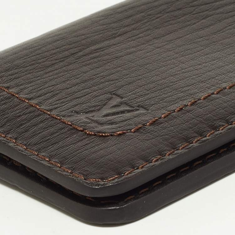 Pre Owned Louis Vuitton Coffee Utah Leather Pocket Organizer
