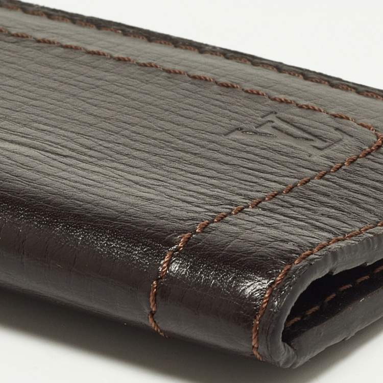 Pre Owned Louis Vuitton Coffee Utah Leather Pocket Organizer