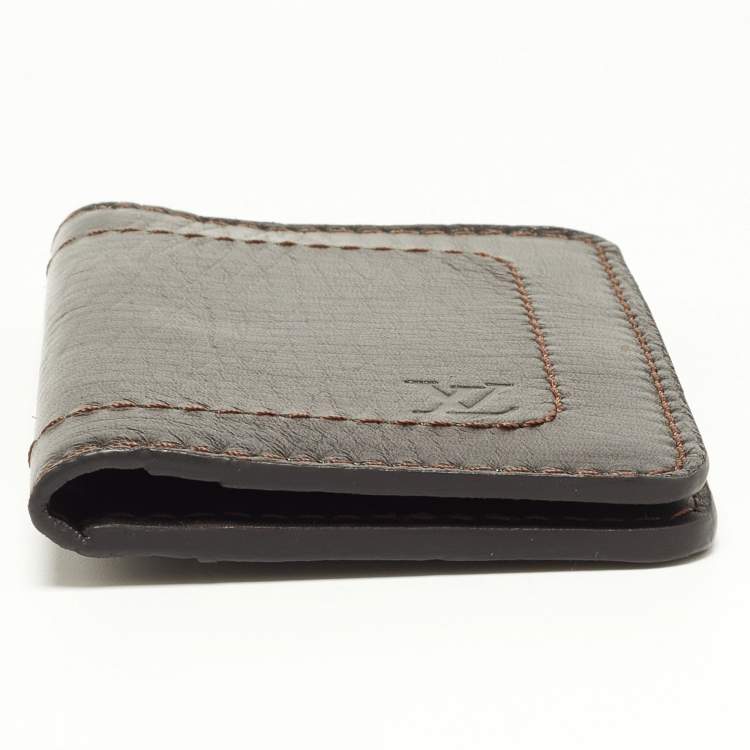 Pre Owned Louis Vuitton Coffee Utah Leather Pocket Organizer