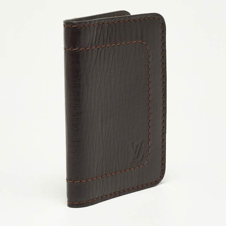 Pre Owned Louis Vuitton Coffee Utah Leather Pocket Organizer
