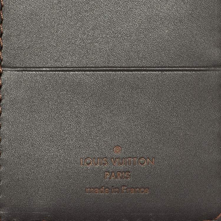 Pre Owned Louis Vuitton Coffee Utah Leather Pocket Organizer