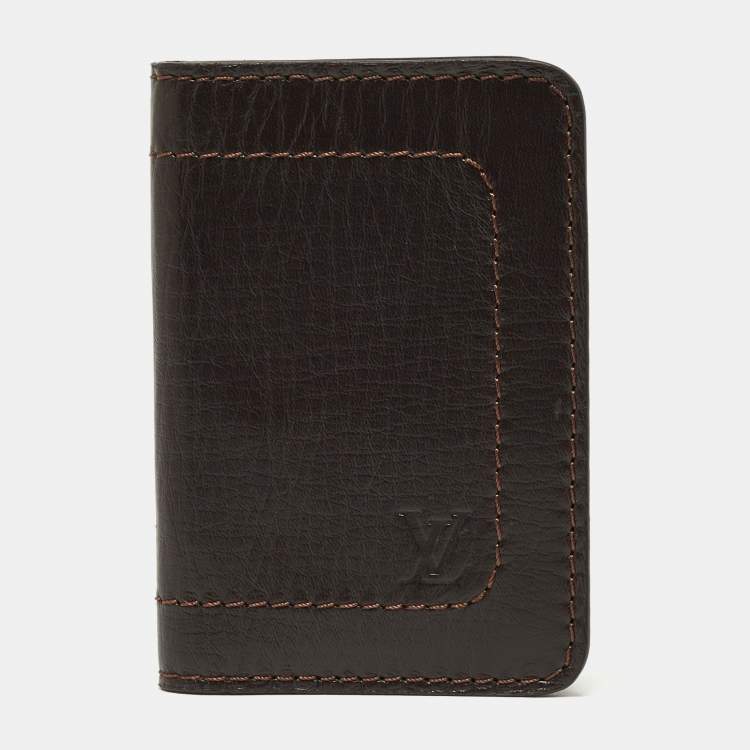 Pre Owned Louis Vuitton Coffee Utah Leather Pocket Organizer