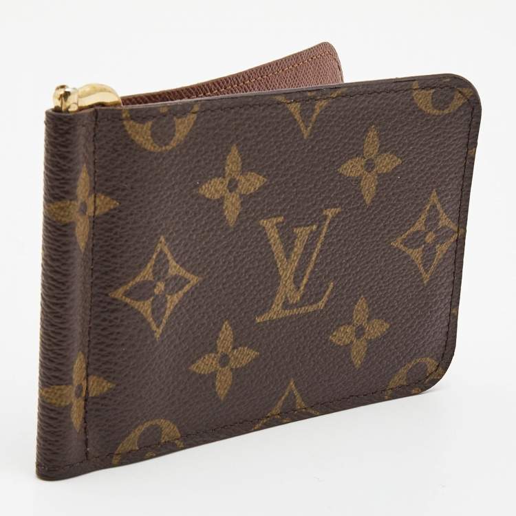 Pre Owned Louis Vuitton Monogram Canvas Pince Money Clip Cardholder