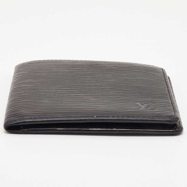 مملوكة مسبقًا Louis Vuitton Black Epi Leather Bifold Compact Wallet