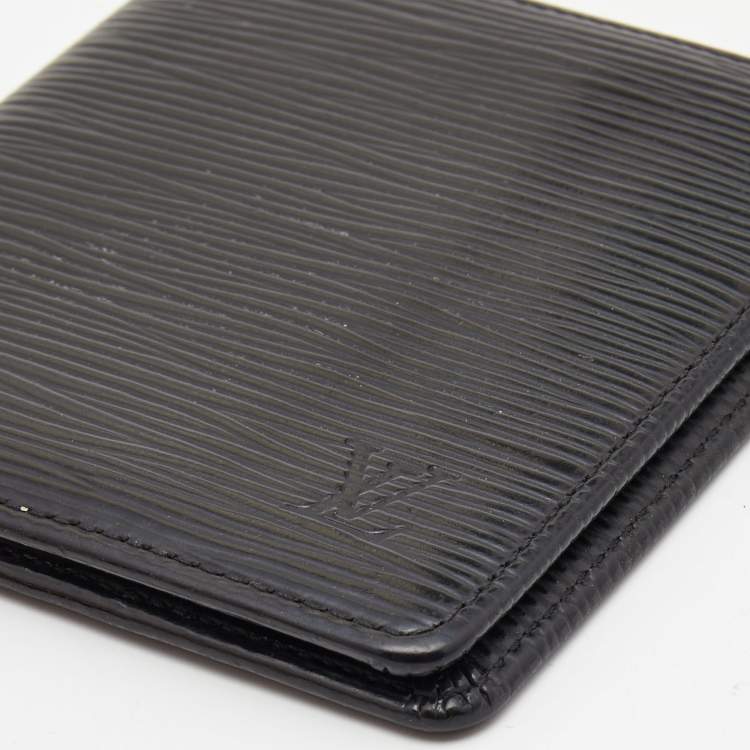 مملوكة مسبقًا Louis Vuitton Black Epi Leather Bifold Compact Wallet